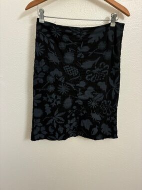 Project Alabama Women's Black Insect Floral Pattern Pencil Skirt